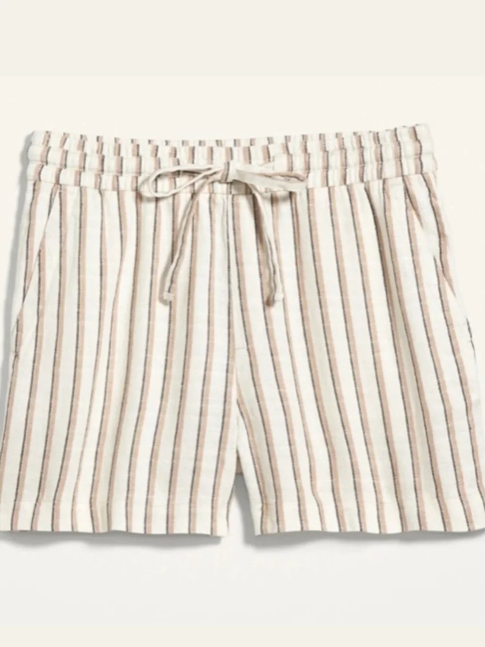 Old Navy Striped Linen Blend Shorts Size XL NEW NWOT